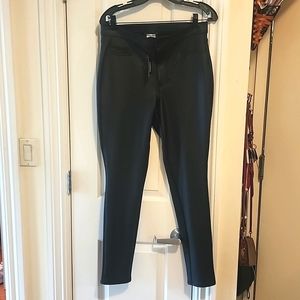 Express Shiny zipup stretch pants